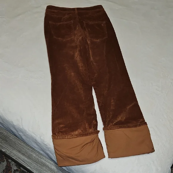 Pilcro Rust Corduroy Cuffed Pants - Picture 4 of 10
